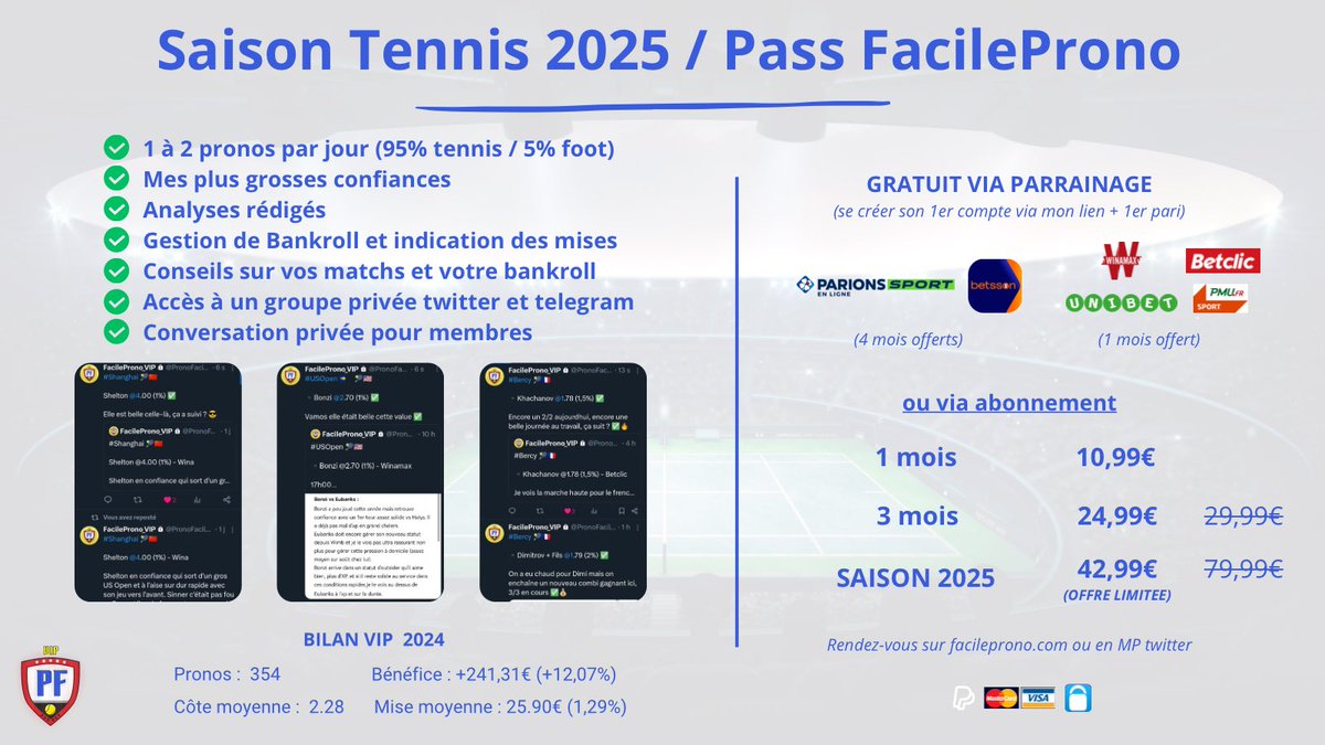 FacileProno's tweet photo. Voici toutes les infos pour ceux qui me demandent pour rejoindre mon Pass pour 2025 

⚠️ Encore quelques places pour l’offre saison (viens en DM si tu souhaites en profiter)

Rendez-vous sur https://t.co/yXM6X9FOUF https://t.co/thkFDlsvN5