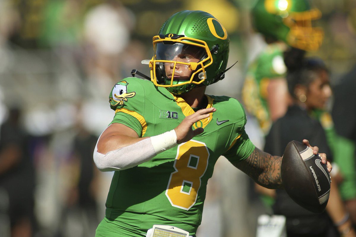 Oregon QB Dillon Gabriel threw a ball 74.9mph today, according to <a href="/seniorbowl/">Reese's Senior Bowl</a> stats.

Absurd. The combine record is 62mph by Josh Allen and Joe Milton III.
