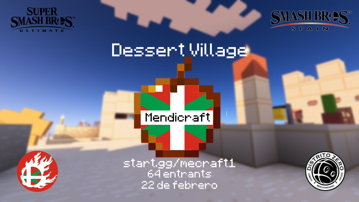 ¡NUEVA SAGA DE TORNEOS: Mendicraft 1!

📆 Sábado 22 de Febrero
🕠 11:00-20:00
🗒smash.gg/mecraft1
*⚠ Límite de 64 personas*
💵 4€ Venue
💵 3€ Singles
💵 0€ Amateur Bracket
🗺 Lugar: g.page/distrito-zero-…