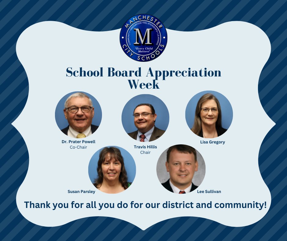MCSPublic's tweet photo. We love our school board members and appreciate all they do for Manchester City Schools and our community! #WeAreCity https://t.co/wyfi7VRW3R