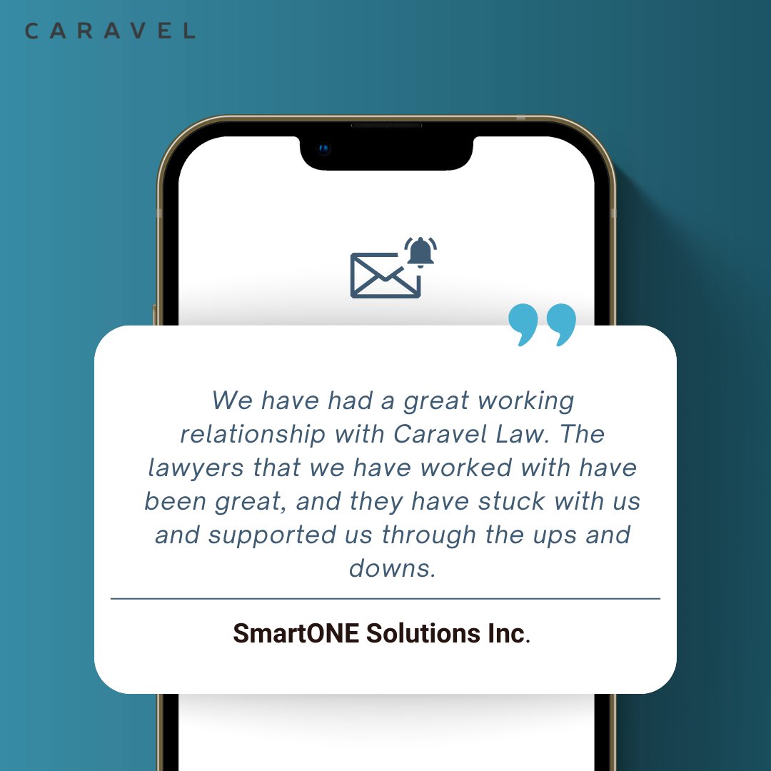 Caravel_Law's tweet image. Caravel lawyers are here to become a part of your team! Our model prioritizes this to ensure that you have a legal resource that understands your business and can support you through your evolving needs. #TestimonialTuesday