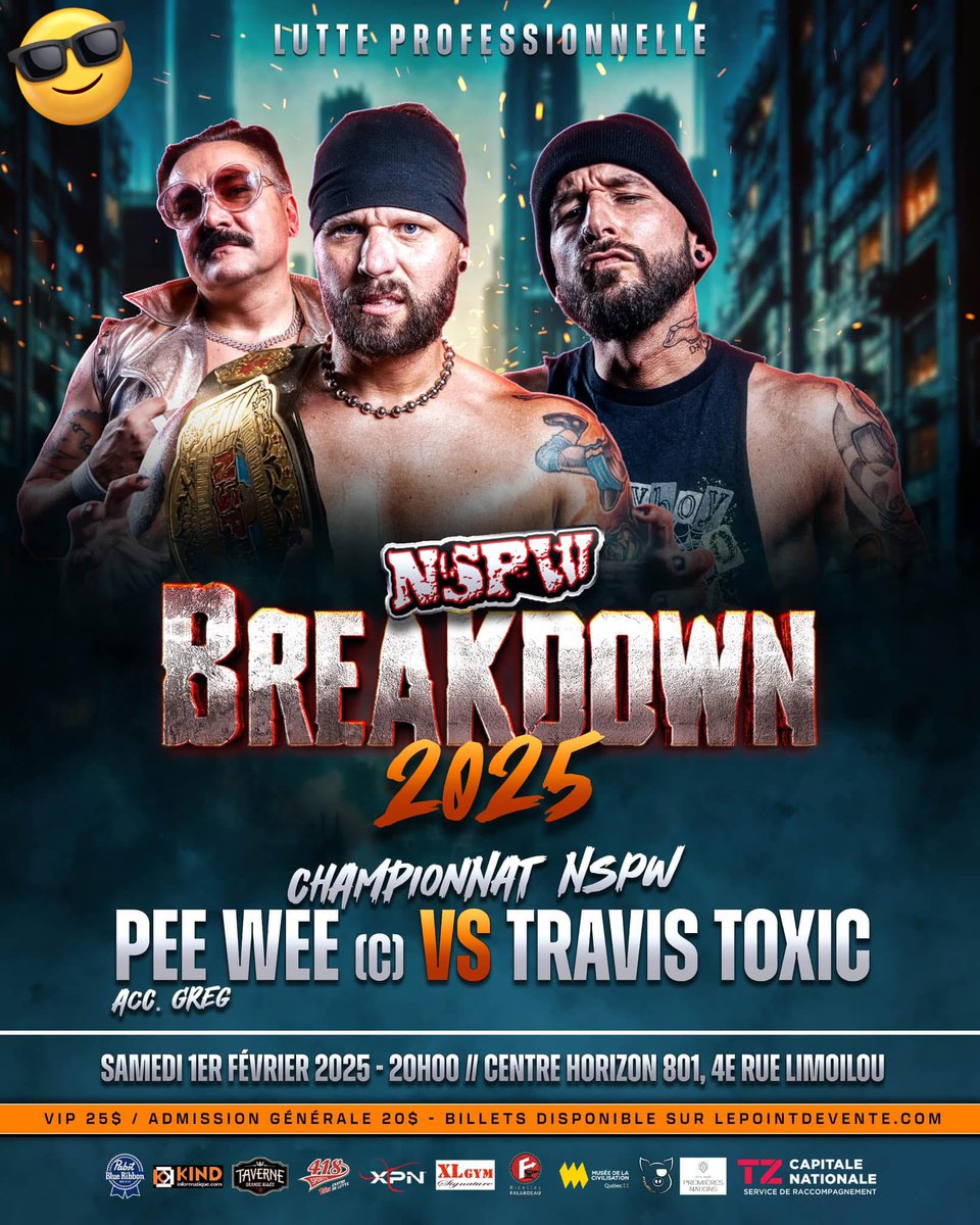 PeeWeeRadioDJ's tweet photo. Je suis Pee Wee, le champion @NSPW 🔥

Travis Toxic veut mon championnat et Golden Greg m’offre une célébration, mais il doit se racheter 🤷‍♂️ 

Peu importe… samedi, je reste au sommet ☝️

🎟️ https://t.co/C7aGQmBH65
📺 @indiewrestling https://t.co/kLVcWEB435