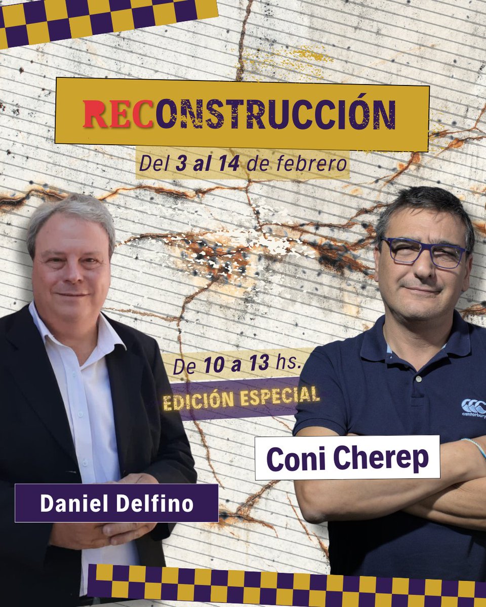 recsantafe's tweet photo. 🎙️ ¡Llega RECONSTRUCCIÓN!
Del 3 al 14 de febrero, un programa especial que anticipa la programación 2025 de REC Santa Fe 📻✨.
🕙 De 10 a 13 hs, con @ocherep y @DanielDelfinoSF 
📡 Sintonizanos en el 107.3, en https://t.co/YuZxLHIefy o en nuestro canal de YouTube. https://t.co/HJGsUvsBYt