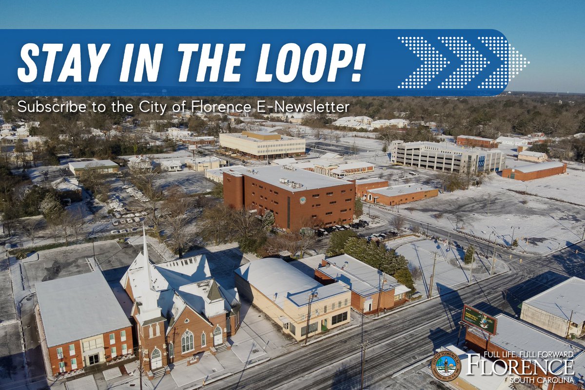 scflorencecity's tweet image. Subscribe now so you can receive tomorrow's e-newsletter filled with the latest city news! 📷📷
mailchi.mp/cityofflorence…
#StayintheLoop #CityofFlorenceSC #FullLifeFullForward