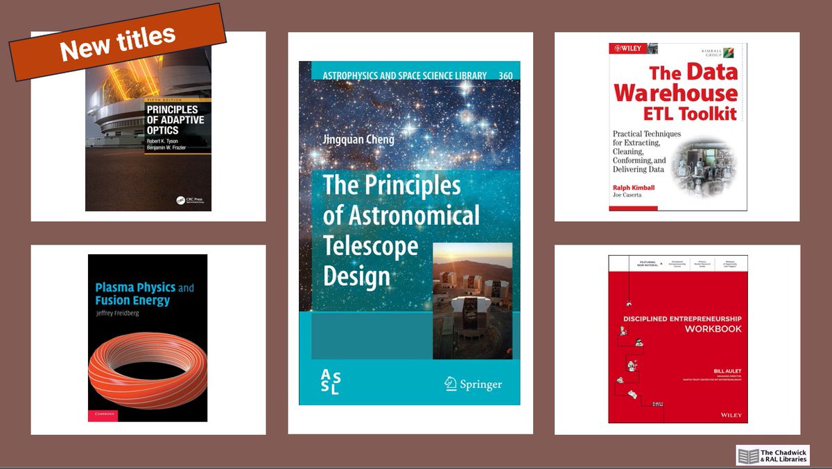 Libraries in STFC (@libraries_stfc) on Twitter photo We have added these new titles in our collection lately. If you want to read them, please keep in mind that an OpenAthens account is required to access electronic resources.
shorturl.at/6atkb
library@stfc.ac.uk / 01235 44 5577
<a href="/STFC_Matters/">Science and Technology Facilities Council</a> We have added these new titles in our collection lately. If you want to read them, please keep in mind that an OpenAthens account is required to access electronic resources.
shorturl.at/6atkb
library@stfc.ac.uk / 01235 44 5577
<a href="/STFC_Matters/">Science and Technology Facilities Council</a>