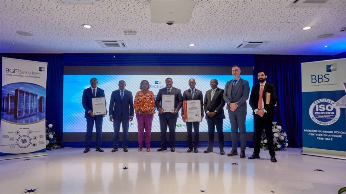 finance_sika's tweet photo. Le @GroupeBGFIBank  conforte son engagement envers l’excellence et la conformité avec l’obtention simultanée de trois #certifications #ISO par ses filiales #BBS, BGFI Services et #Hedenia.

https://t.co/3CXcVazRHo https://t.co/Yd06XOBHBW