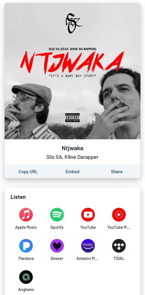 Sliz_sa's tweet photo. Check out my new Single Ntjwaka featuring my boy @K9NE_16 

https://t.co/bn6VbsZeEg

PLAY | LIKE | ENJOY | RETWEET▶️ https://t.co/Ak6p6zY5d6