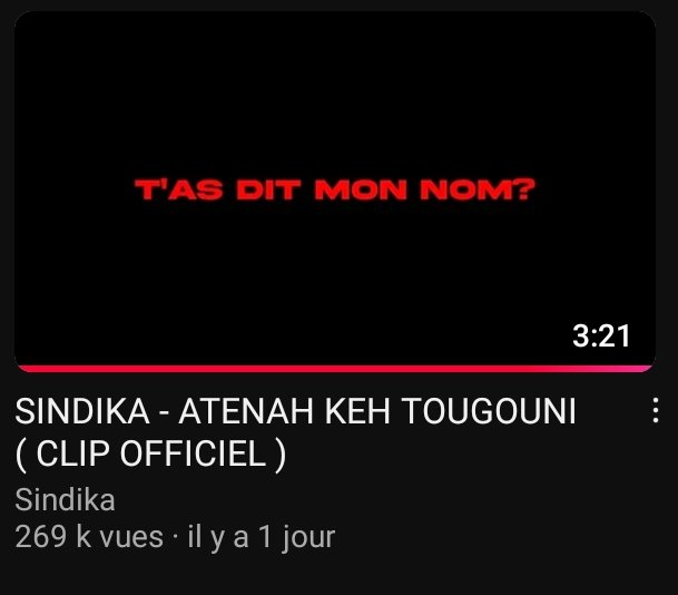 GroupeOmaci's tweet photo. #ClashStats
Sindika 269k vues en 1jour pour la vidéo Atenah Keh Tougouni.
Himra 400k vues en -18H pour l'audio Big Aka For Aka Kai https://t.co/NE3D0hdiJF