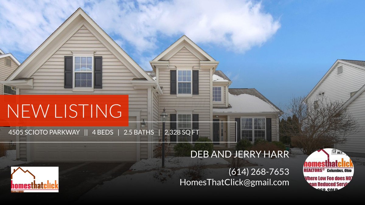 Powell- Scioto Reserve Beauty w/ Olentangy Schools! Click for more pictures and information. Show someone who might be interested or call me at (614) 268-SOLD!

Homes that Click -Where Reduced Fee Does Not Mean Reduced Service homeforsale.at/4505_SCIOTO_PA…