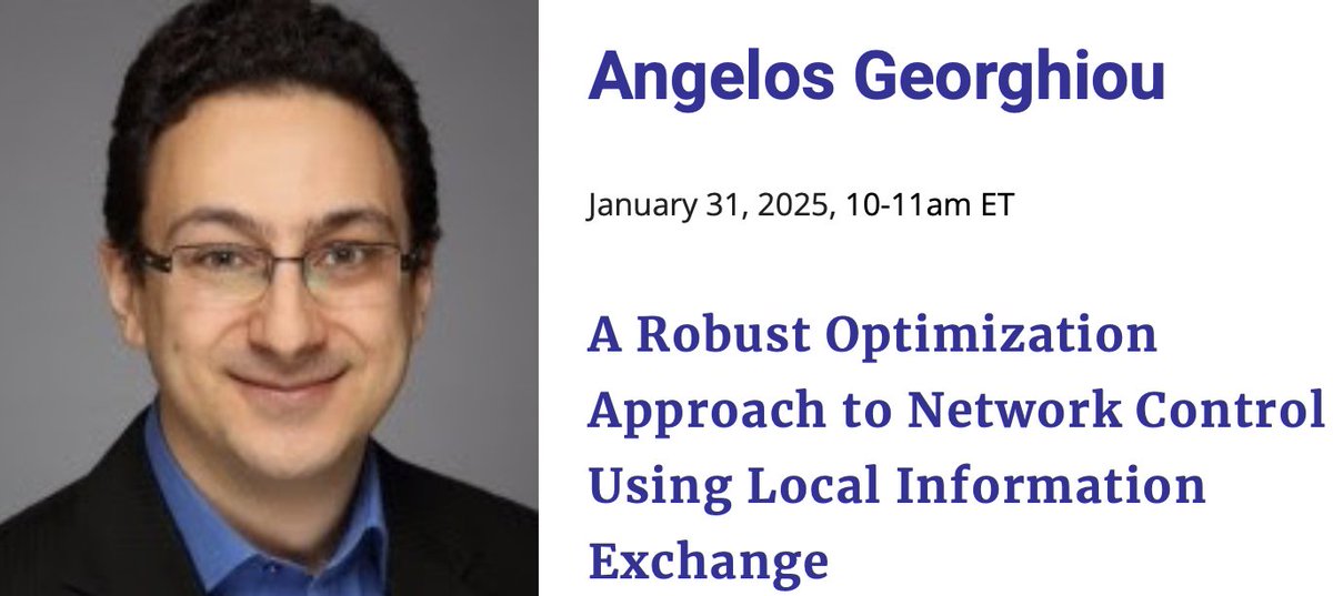 On Friday, Jan 31, at 10-11am ET, we are looking forward to hosting Angelos Georghiou in the SPS seminar series! (To receive the seminar link, please sign up for our seminar mailing list.)