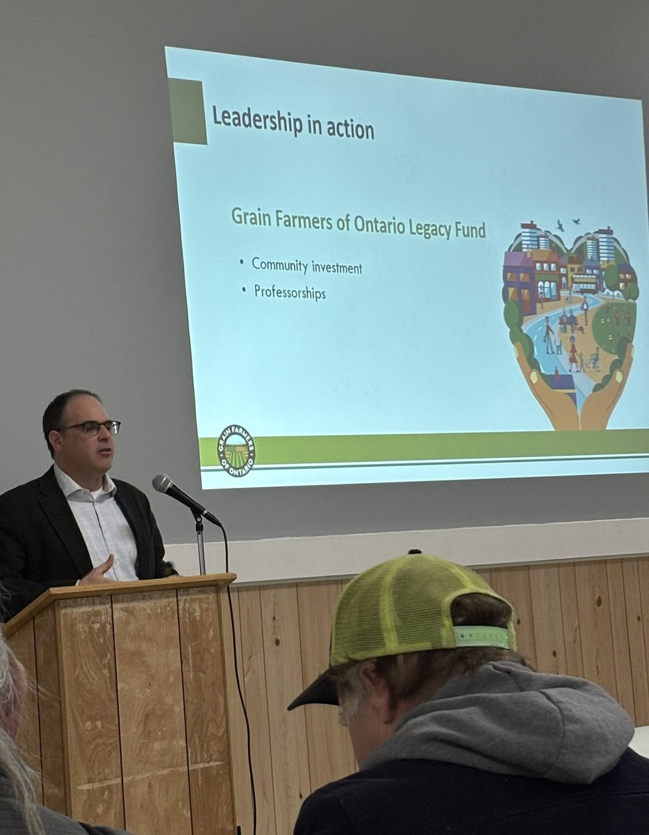 I also attended the #Huron Cty Grain Farmers agm recently. I particularly was interested in a partnership between <a href="/GrainFarmers/">Grain Farmers of Ontario</a> <a href="/CortevaCA/">Corteva Canada</a> &amp; #IveySchoolOfBusiness that will see young farmers continue enhancing their skills through a dedicated leadership program! #GreatInitiative