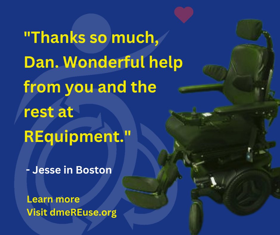 dme_reuse's tweet image. #TestimonialTuesday #DurableMedicalEquipment #AssistiveTechnology #Reuse #InclusionMatters #A11y #SaveThePlanet #Seniors #Veterans #Families  #MApoli