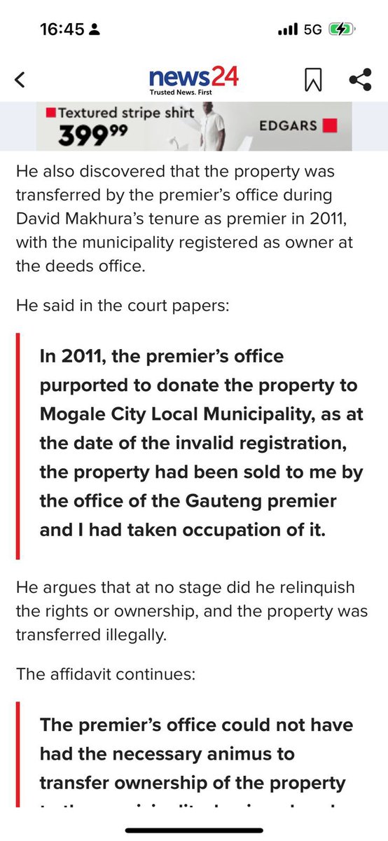 Lesufi's tweet image. Your story clearly stipulates when the transaction happened, in 2011 and I was NOT the Premier of Gauteng and why are you dragging my name and using my photo is nothing else but gutter journalism. Shocking!! #TryHarder