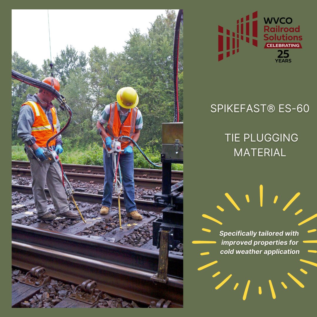 wvco's tweet photo. Product Highlight!
➡️Easy to apply with minimal maintenance and clean up
➡️Engineered for efficient metering/mixing
➡️Tailored to excel in cold weather application
Learn more here: https://t.co/LrYLIj9Ujm
#WVCO #railroadsolutions #railroadindustry #lightrail #fastpatch https://t.co/Uv6MUsq32j
