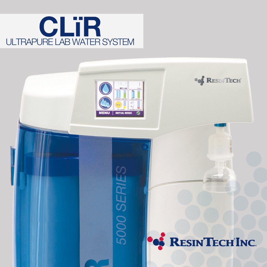 ResinTech's tweet photo. Why pay more for lab water systems that fall short? CLiR lab water systems are built to last and save you money. Get high-purity water with filters that last longer and cost less. Upgrade your lab! https://t.co/CH3vwe5FN0

#resintech
#labwater
#labtech
#ultrapurewater https://t.co/DJjU1E6ISv