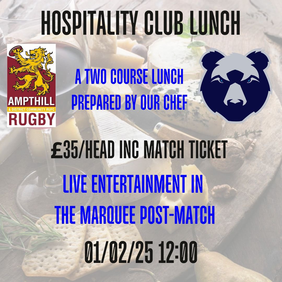 There’s just over 24 hours left to secure your place in hospitality before we play <a href="/BristolBears/">Bristol Bears 🐻</a> in the Premiership Rugby Cup on Saturday! 🐻 🏆 

2 courses and your match ticket for only £35! 🍽️ 🎟️ 

Book now tinyurl.com/ARUFC2024-25