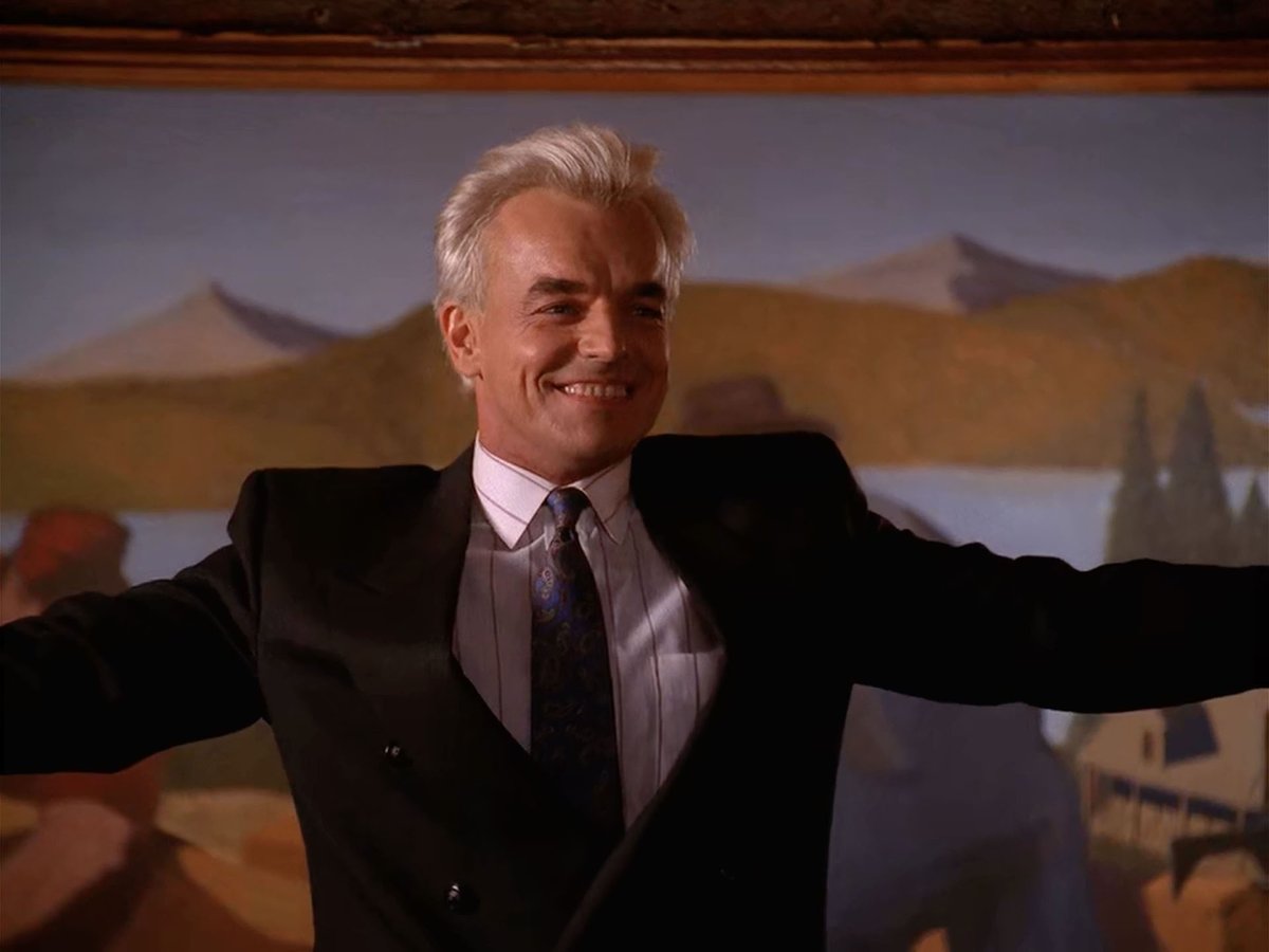 willmenaker's tweet photo. Rewatching Twin Peaks. Funny knowing how it all turns out, and that people obsessed over whodunnit. For instance, every time Leland is on screen, they should be calling him "Mr. Too Damn Innocent", "Mr. Not A Demon", or "Mr. The Totally Normal Behavior of a Grieving Father" https://t.co/nrnc7oFuc6