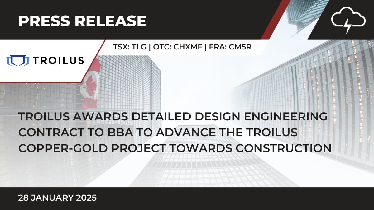 RedCloudFS's tweet image. NEW! Read below... ⬇️

@TroilusGold Awards Detailed Design Engineering Contract to BBA to Advance the Troilus Copper-Gold Project Towards Construction
troilusgold.com/news-and-media…

TSX: TLG | OTC: CHXMF | FRA: CM5R #Troilus #Gold #Copper #Mining #MiningNews