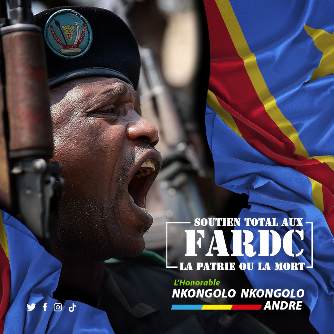 NkongoloNA's tweet photo. J'appelle à la mobilisation générale de tous les Congolais, et particulièrement des Kinois, pour se ranger derrière les #FARDC. Je réitère également mon soutien indéfectible au Président de la République dans la défense de notre nation.
#bendele #mabele #goma #rdc #est #fardc @presidence_rdc