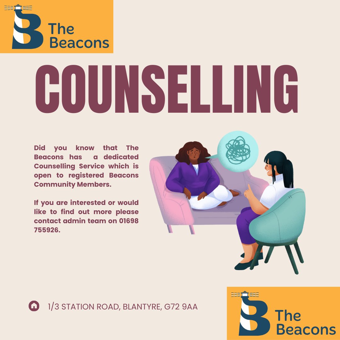 Did you know we offer counselling to our registered community members.  If you would like to find out more give us a call ⬇️