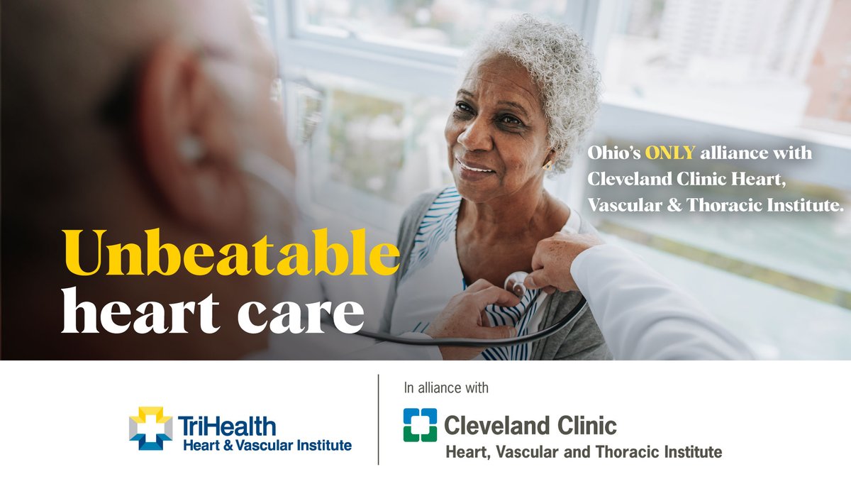 TriHealth (@trihealth) on Twitter photo As Ohio’s only heart and vascular alliance with <a href="/ClevelandClinic/">Cleveland Clinic</a>, we’ve revamped our focus on achieving the best possible outcomes for heart patients across the Cincinnati area. Learn more about unbeatable heart care here: bit.ly/3hBTjpA As Ohio’s only heart and vascular alliance with <a href="/ClevelandClinic/">Cleveland Clinic</a>, we’ve revamped our focus on achieving the best possible outcomes for heart patients across the Cincinnati area. Learn more about unbeatable heart care here: bit.ly/3hBTjpA