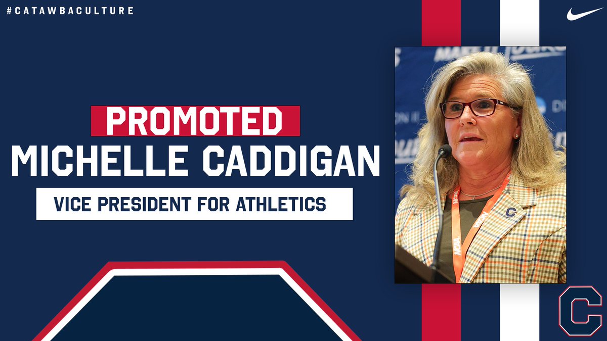 Congratulations, 𝐕𝐏 Michelle Caddigan!

She's been promoted to Vice President for Athletics!

Release | bit.ly/4azZPEs

#CatawbaCulture