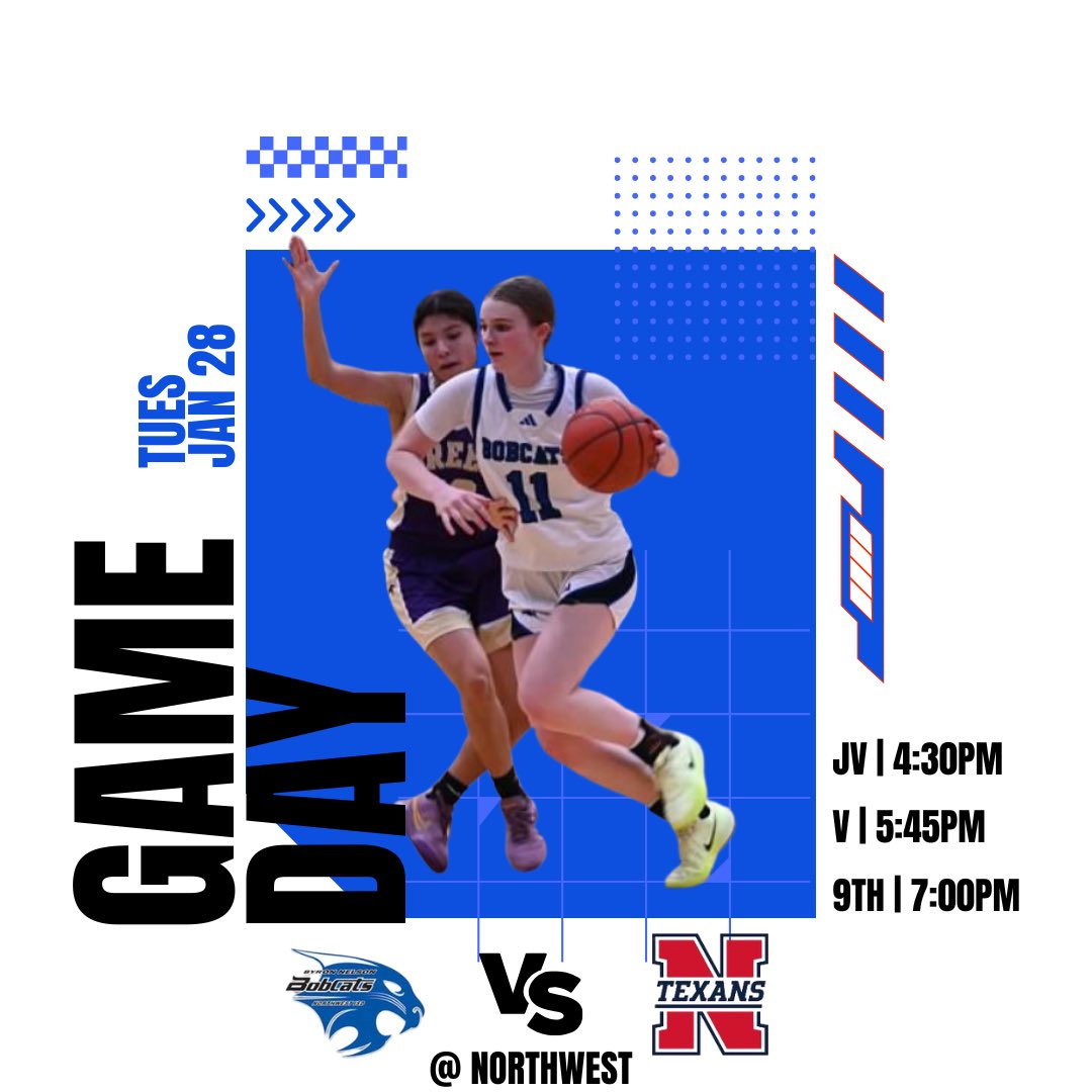 Byron Nelson Girls Basketball (@bnhsgbasketball) on Twitter photo Today GAME DAY‼️ Come out and support your Lady Bobcats as we take on Northwest at Northwest! JV tips off at 4:30pm! See you all there! 💙🐾#wintheday #gobobcats
<a href="/tracie412/">Coach TRobb</a> <a href="/coachbfoster/">B. Foster</a> <a href="/Coach_Reeves28/">Bryan Reeves</a> <a href="/NISDAthletics/">NISD Athletics</a> <a href="/ByronNelsonHigh/">Byron Nelson HS</a> Today GAME DAY‼️ Come out and support your Lady Bobcats as we take on Northwest at Northwest! JV tips off at 4:30pm! See you all there! 💙🐾#wintheday #gobobcats
<a href="/tracie412/">Coach TRobb</a> <a href="/coachbfoster/">B. Foster</a> <a href="/Coach_Reeves28/">Bryan Reeves</a> <a href="/NISDAthletics/">NISD Athletics</a> <a href="/ByronNelsonHigh/">Byron Nelson HS</a>