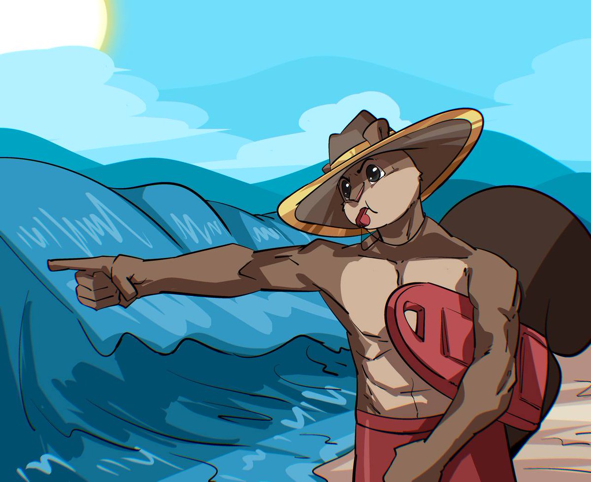 The adventure awaits beyond the horizon 🌊🐿️