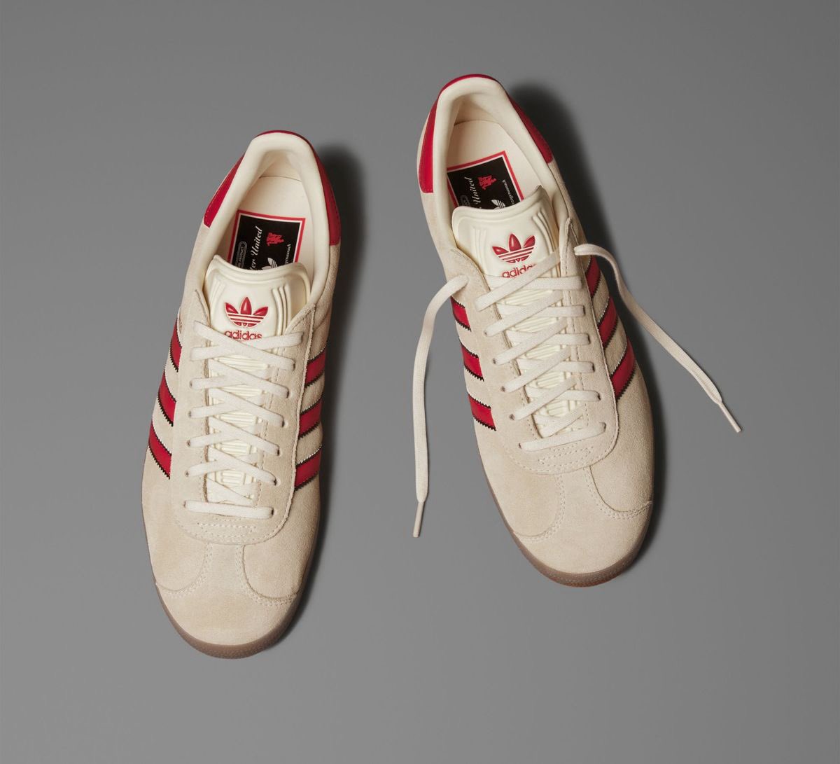 Manchester United x adidas Gazelle Terrace が発売予定。ヒールと