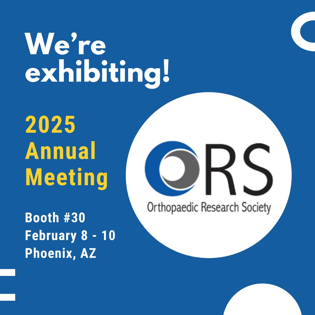 NDRI_Resource's tweet image. We&apos;re excited to share that NDRI will be exhibiting at #ORS2025 from February 8 to February 10!  If you’ll also be in attendance, stop by Booth 30 and say hi. We’re looking forward to connecting with orthopedic researchers from around the world! #ORS #TissuesforResearch #NDRI