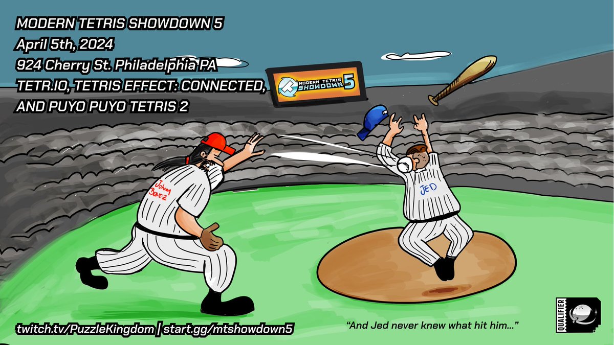 PuzzleKingdom's tweet image. Introducing Modern Tetris Showdown 5. Held at the TAP eSports Center in 924 Cherry St. Philadelphia PA on April 5th 2025 @ 12pm. 

Games: TETR.IO (TWC Silver Qualifier), Tetris Effect: Connected, Puyo Puyo Tetris 2

Links and more information below.