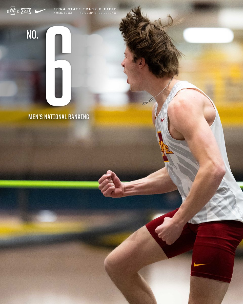 CycloneTrackXC's tweet photo. Starting the season at No. 6.

#CycloneSZN https://t.co/kmjKBDoorc
