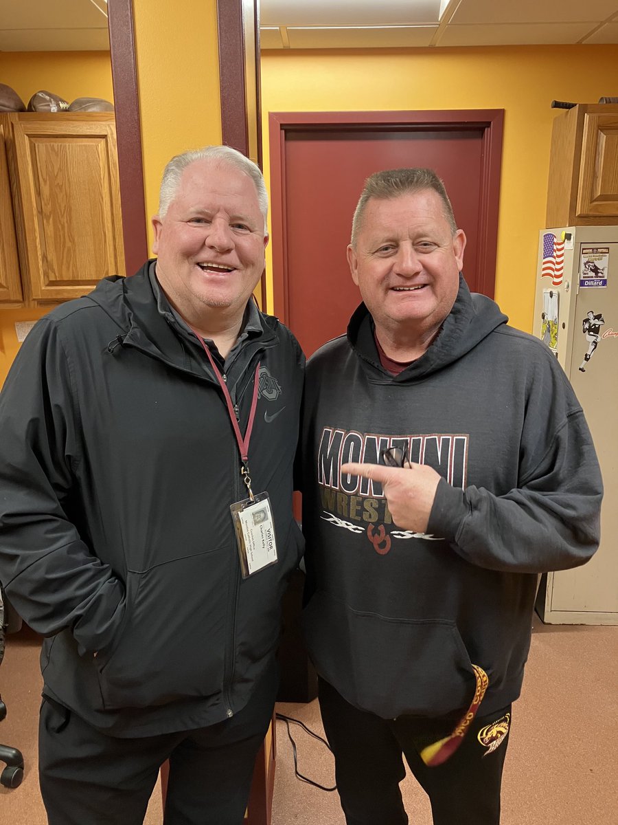 Great to welcome Coach Chip Kelly to Montini, fresh off the Buckeyes Natty! #TeamFirst