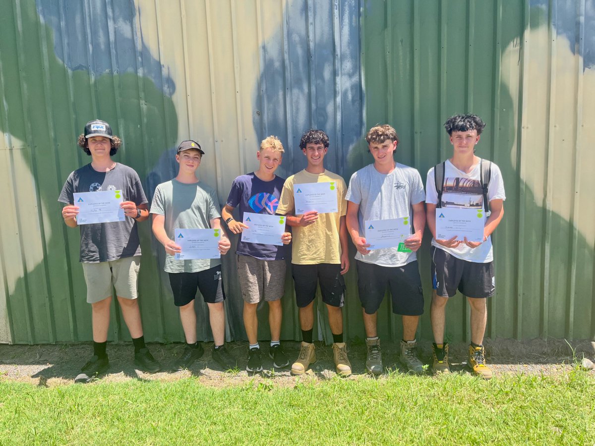 🏆 Gold Coast Rookies shine at Emu Gully! 🌟 Congrats to Luke, Phoenix, Joseph, and Hamish for earning Employee of the Week! This award celebrates young people embodying The Industry School values. 👏💪 Proud of all our Rookies for an incredible week! 🎉 #education #award
