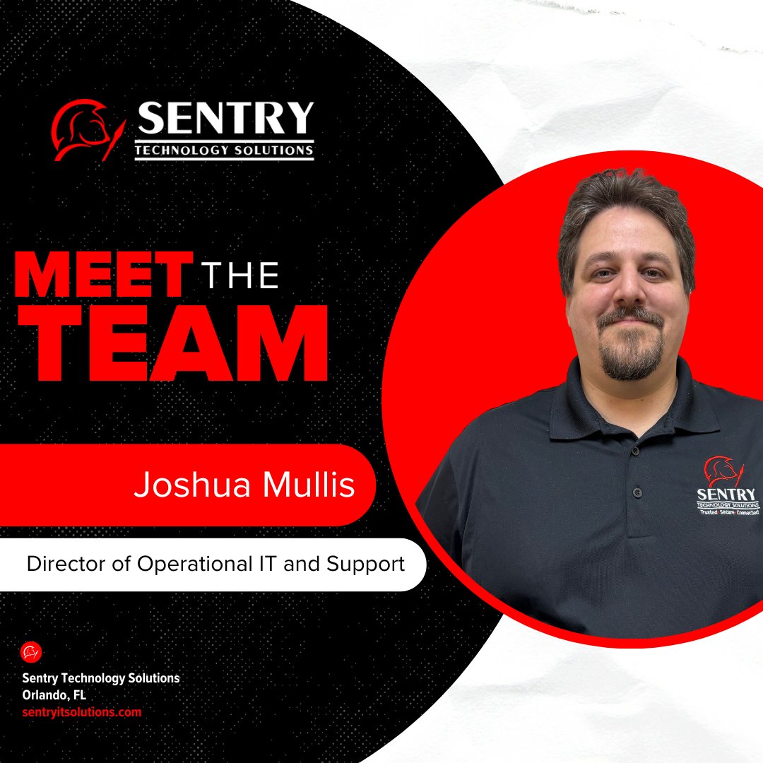 SentryTechSol's tweet photo. Meet Joshua Mullis, whose 14-year journey in IT helps shape our commitment to excellence. From a high school Network Administrator's TA to managing billion-dollar client portfolios: expertise must be paired with unwavering ethics and trust.
#TeamMemberTuesday #SentryTech https://t.co/XS0MxQmfkk