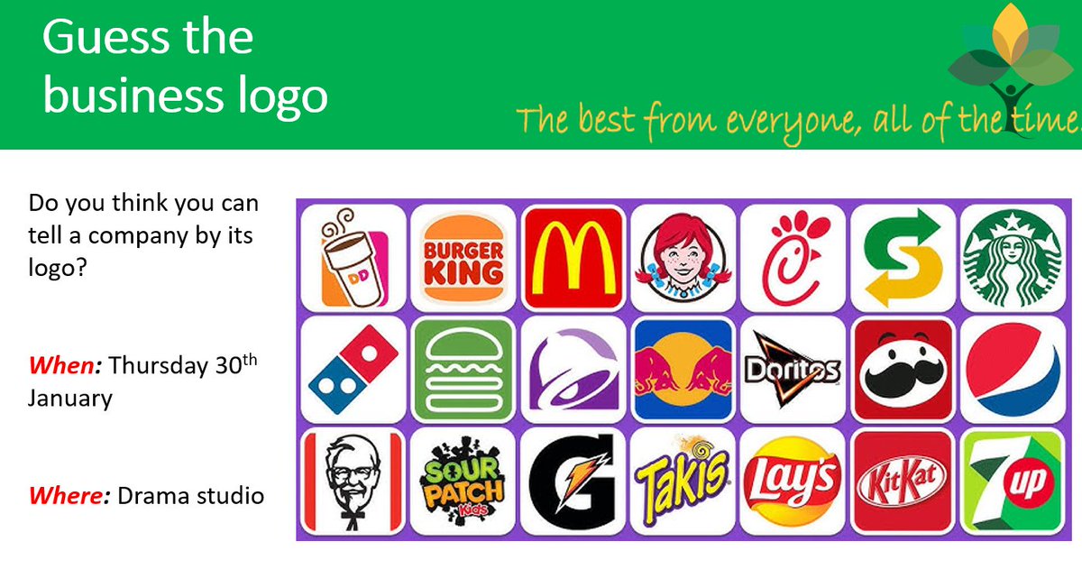 DiscoveryLHS's tweet photo. Thursday lunchtime event!

If you correctly guess every logo, you will receive a complimentary box of chocolates from AGR!

(The logos on the pictures below are not the ones in the quiz on Thursday 😉)

Good luck and see you there! https://t.co/SIIIR4qGHK
