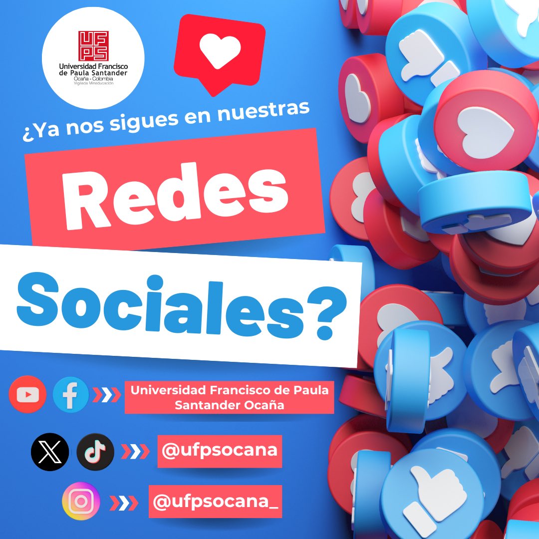 ¡Conéctate con nosotros! 📲 Sigue nuestras redes y mantente al tanto de todo lo que sucede en la Universidad 🎓. 

Eventos, noticias y todo el acontecer universitario, a solo un clic de distancia. ¡Únete a nuestra comunidad!💡📚 #Ufpso