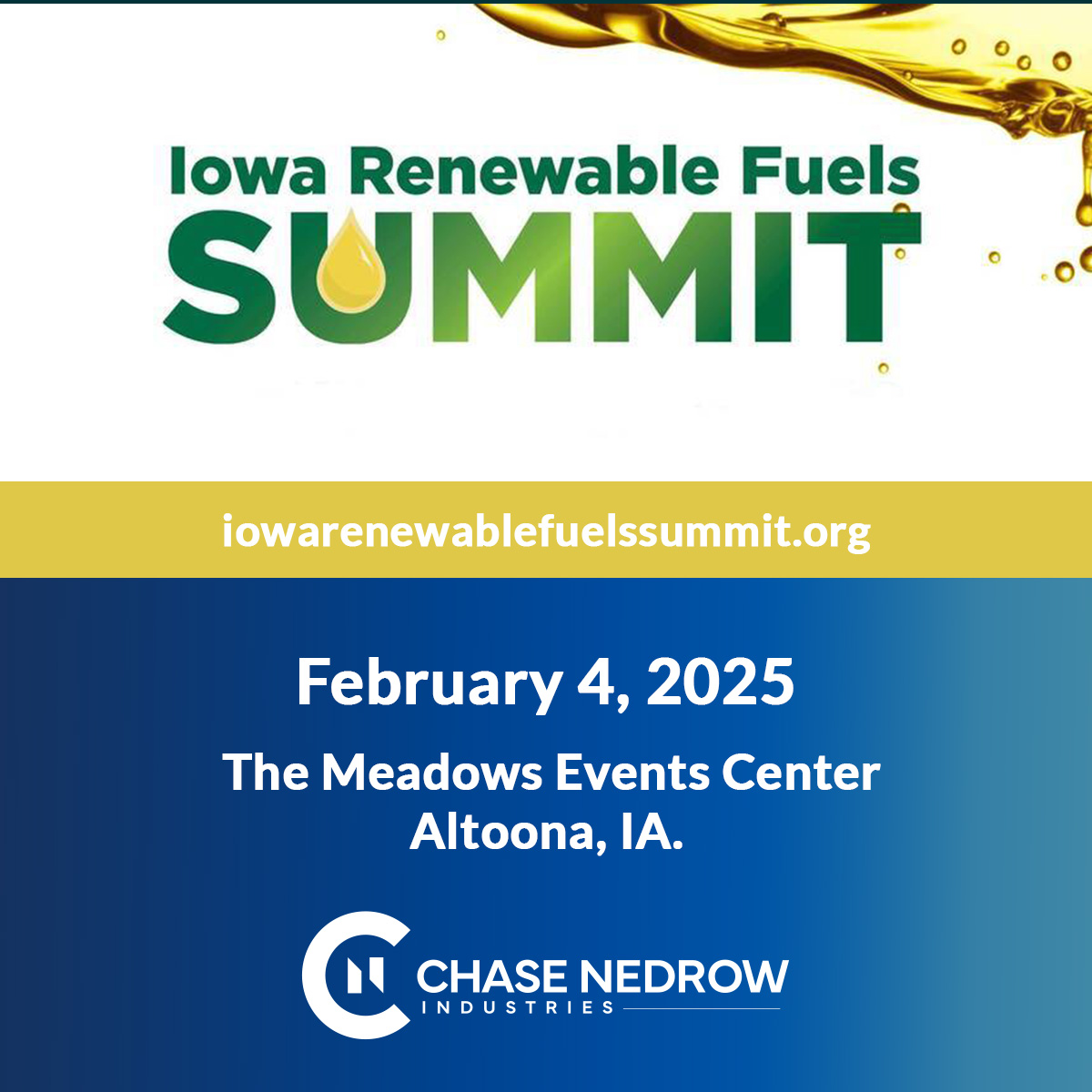 Chase Nedrow Industries (@chasenedrow) on Twitter photo Excited to attend the Iowa Renewable Fuels Summit on Feb. 4, 2025, in Altoona, IA! As <a href="/emisshield/">Emisshield</a>’s N. American distributor, we're committed to efficiency & sustainability in biofuels. Let’s connect at the Midwest’s top biofuels event! Register: iowarenewablefuelssummit.org Excited to attend the Iowa Renewable Fuels Summit on Feb. 4, 2025, in Altoona, IA! As <a href="/emisshield/">Emisshield</a>’s N. American distributor, we're committed to efficiency & sustainability in biofuels. Let’s connect at the Midwest’s top biofuels event! Register: iowarenewablefuelssummit.org