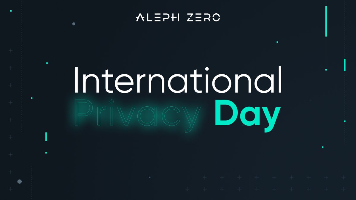 Aleph__Zero's tweet image. 📆 Today is the International Privacy Day!

Let's celebrate the people and projects pushing privacy forward for users worldwide.

🤫 People need privacy, blockchains need privacy, companies need privacy, DeFi needs privacy, RWAs need privacy. It's critical in the digital world.