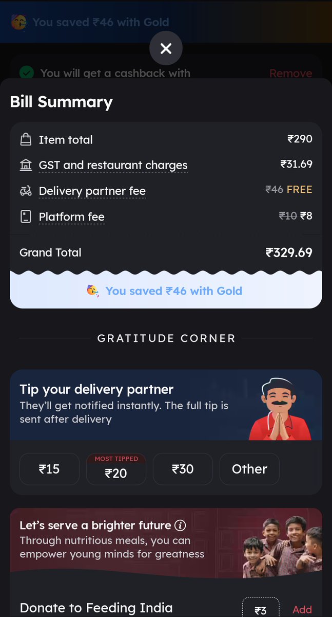 debraj_010's tweet photo. @zomato It's absurd how you charge a platform fee on every order &amp; GST on top of it. Ordering food shouldn't feel like getting taxed twice.

@Eatclub_ - no hidden fees, better deals &amp; great service. 🙌 Hoping you expand to more cities soon &amp; dominate the food ordering scene! 🔥 https://t.co/fEkpJiOSTQ