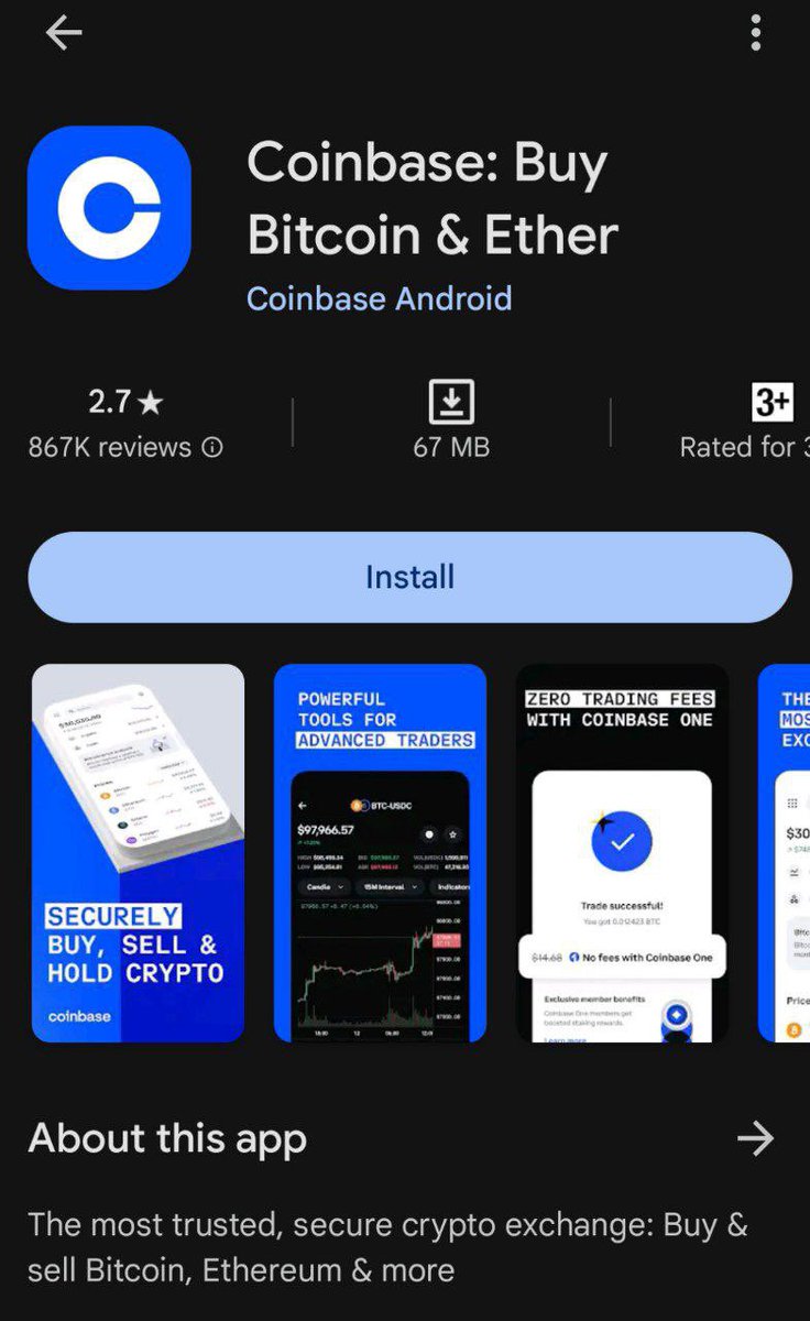 hackerssuck2024's tweet image. So to my bitcoin experts out there, what’s the difference between these two Coinbase apps does anybody know?
Another friend of mine says the one on the left is a fake app, but I’m not sure how you can really tell. 

If you deposit they require a BNB deposit also?