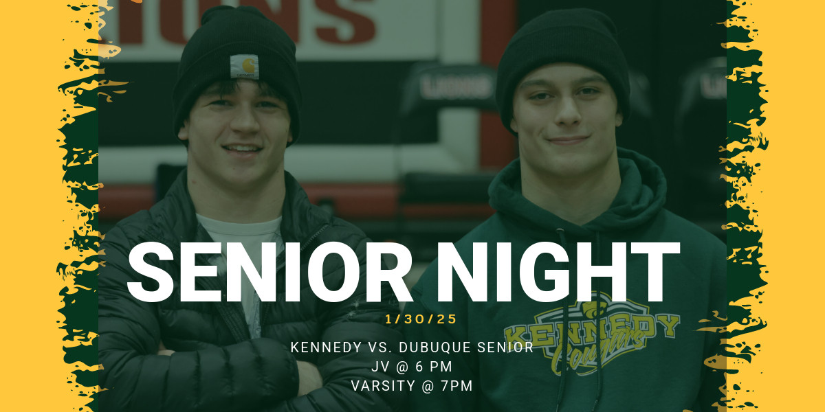 TONIGT, Jan 30th, it’s our last home dual vs. Dubuque Senior and a night to honor our senior wrestlers! 🏅
📅 Schedule: JV: 6:00 PM, Senior Honors: 6:45 PM,
Varsity: 7:00 PM
🎟️ Tickets: bit.ly/4hcC7kh
Let’s pack the stands and celebrate our seniors! 💚💛 #SeniorNight