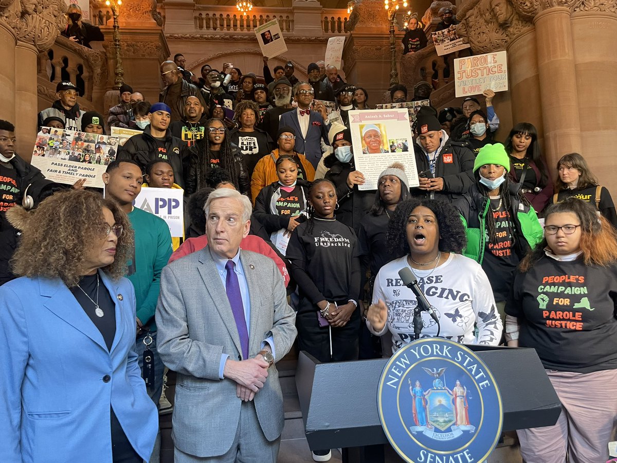 GETTING STARTED: Young people with incarcerated loved ones, formerly incarcerated community leaders, NAACP of NYS, Lawmakers from all across the state are rallying in the State Capitol to say 2025 must be the year for Parole Justice!