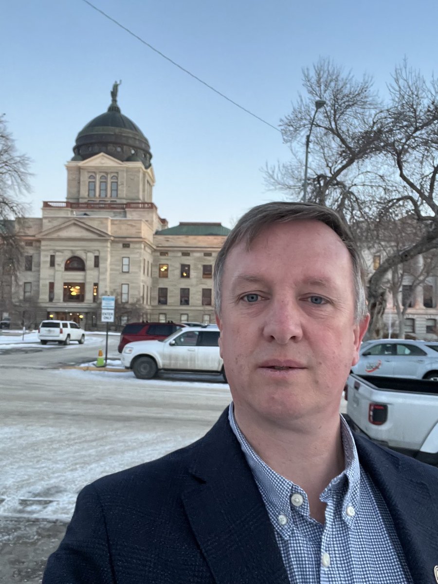 On my way back from the train station… Going to chat with Governor John Dutton this frisky morning!