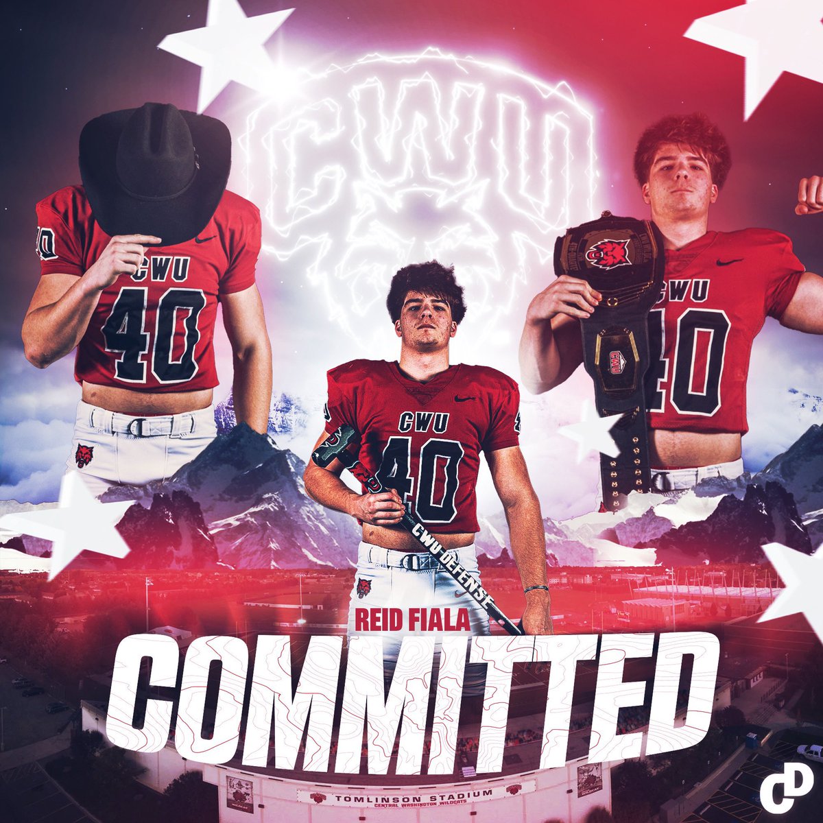 Reid Fiala (@fialareid) on Twitter photo I am blessed to announce that I am committing to <a href="/CWUFB/">CWU Football</a>. I wanted to thank my parents, teammates, friends, and coaches for this incredible opportunity. I can’t wait, let’s get to work!
<a href="/CoachPatBelony/">Pat Belony M.Ed</a> <a href="/CoachFisk/">Chris Fisk</a> @BWolt_Official <a href="/CoachT_CWU/">Grant Torgerson</a> <a href="/CoachRipken/">Ripken Braman</a> <a href="/coachKastens/">Alex Kastens</a> I am blessed to announce that I am committing to <a href="/CWUFB/">CWU Football</a>. I wanted to thank my parents, teammates, friends, and coaches for this incredible opportunity. I can’t wait, let’s get to work!
<a href="/CoachPatBelony/">Pat Belony M.Ed</a> <a href="/CoachFisk/">Chris Fisk</a> @BWolt_Official <a href="/CoachT_CWU/">Grant Torgerson</a> <a href="/CoachRipken/">Ripken Braman</a> <a href="/coachKastens/">Alex Kastens</a>