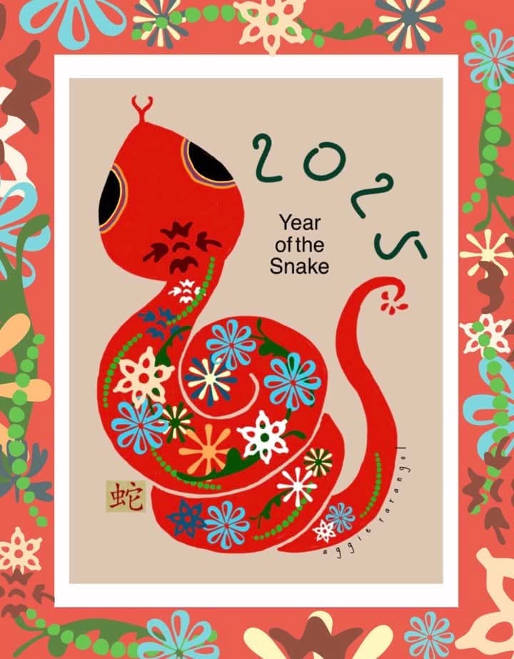 aggienalda's tweet photo. Title of this card is "FLOURISH"

"Every great story seems to begin with a snake"

Hope this year will flourish for every one of us.

Happy Year of the Snake!

#HCNY https://t.co/nmmxpNMKXS