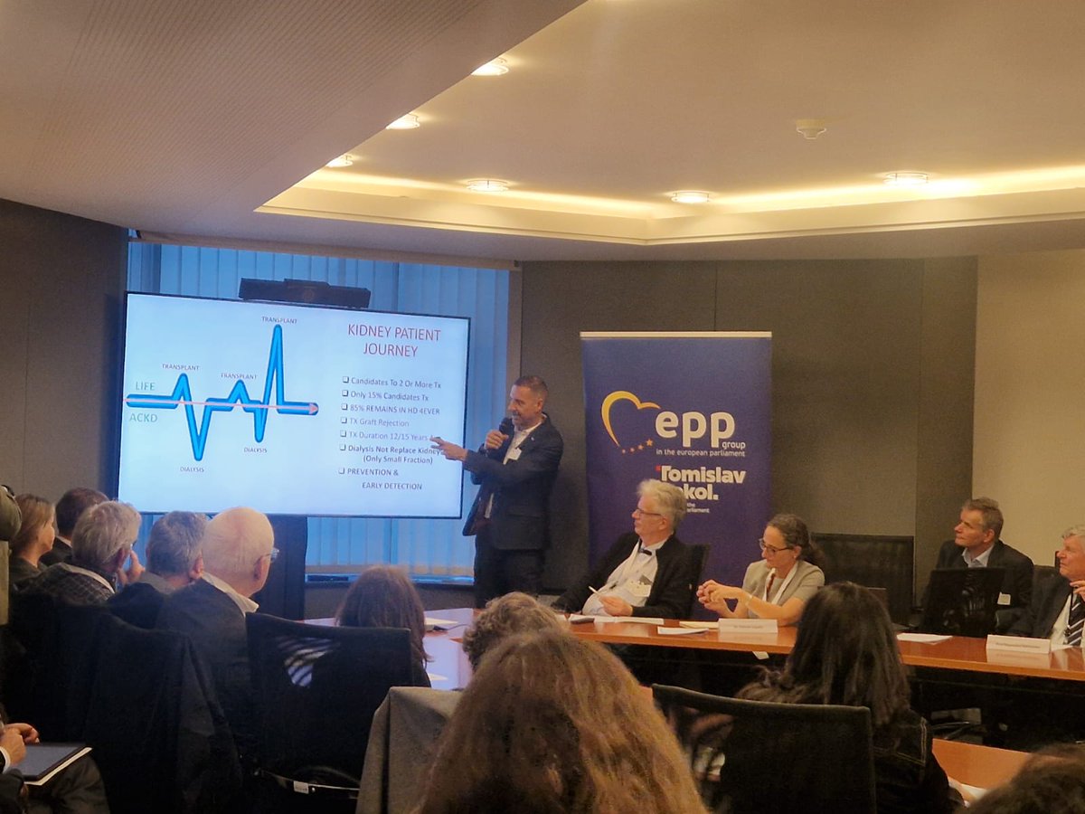 EKHA_EU's tweet photo. 🔍 @EKPFpatients President Daniel Gallego highlighted the need to empower patients and raise awareness on #CKD. Key actions include expanding screening, strengthening care, promoting digital solutions, addressing health inequalities, and improving data collection across the EU❗️ https://t.co/MGcPkCD56o
