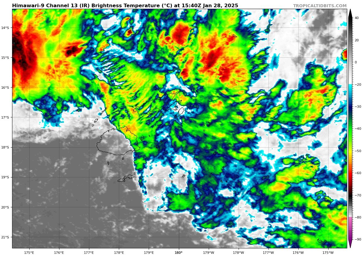 LimWeather's tweet photo. #Invest97P near #fiji forecast by models to initially linger near the island then move S then E (#GFS) or W (#ECMWF)
All interests there,#Tonga,#Vanuatu to watch closely
#Wxx #Wxtwitter #Cyclone #97P #CycloneRae #Rae https://t.co/ZfuqpQScSL