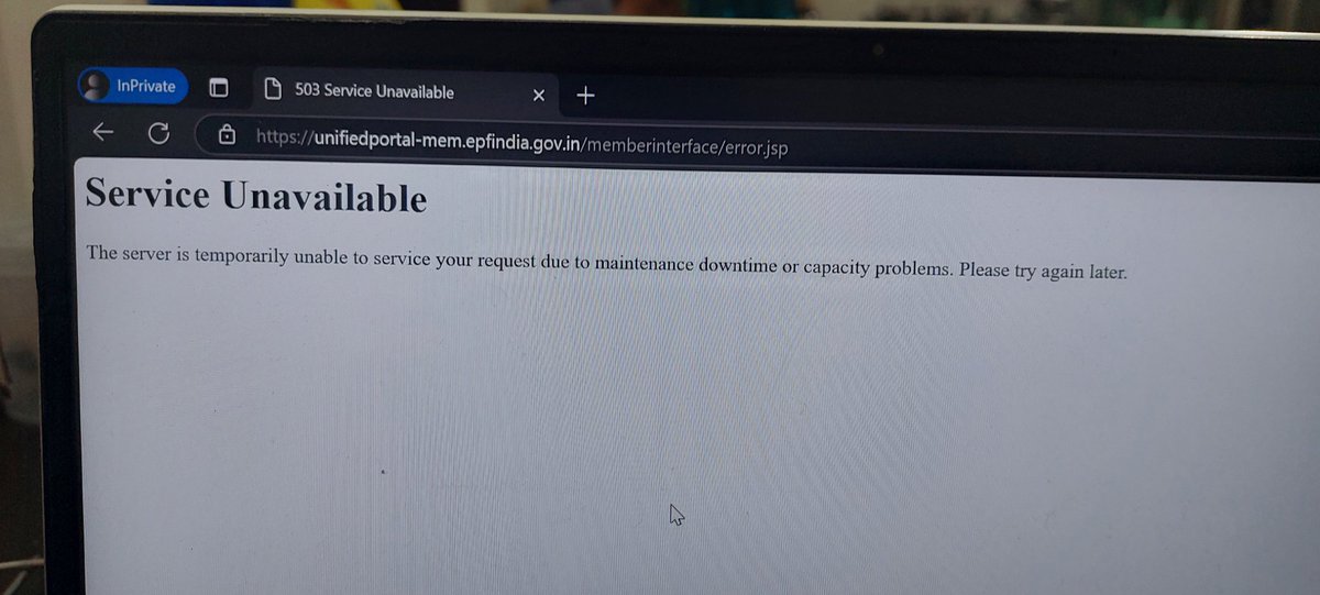 dushyant_lodaya's tweet photo. "EPFO portal continues to be a nightmare for users—poorly managed IT infrastructure, zero accountability, and no effective grievance resolution. Years have passed, but nothing has improved. When will this inefficiency end? #EPFO @socialepfo https://t.co/hsUXvyIbiO