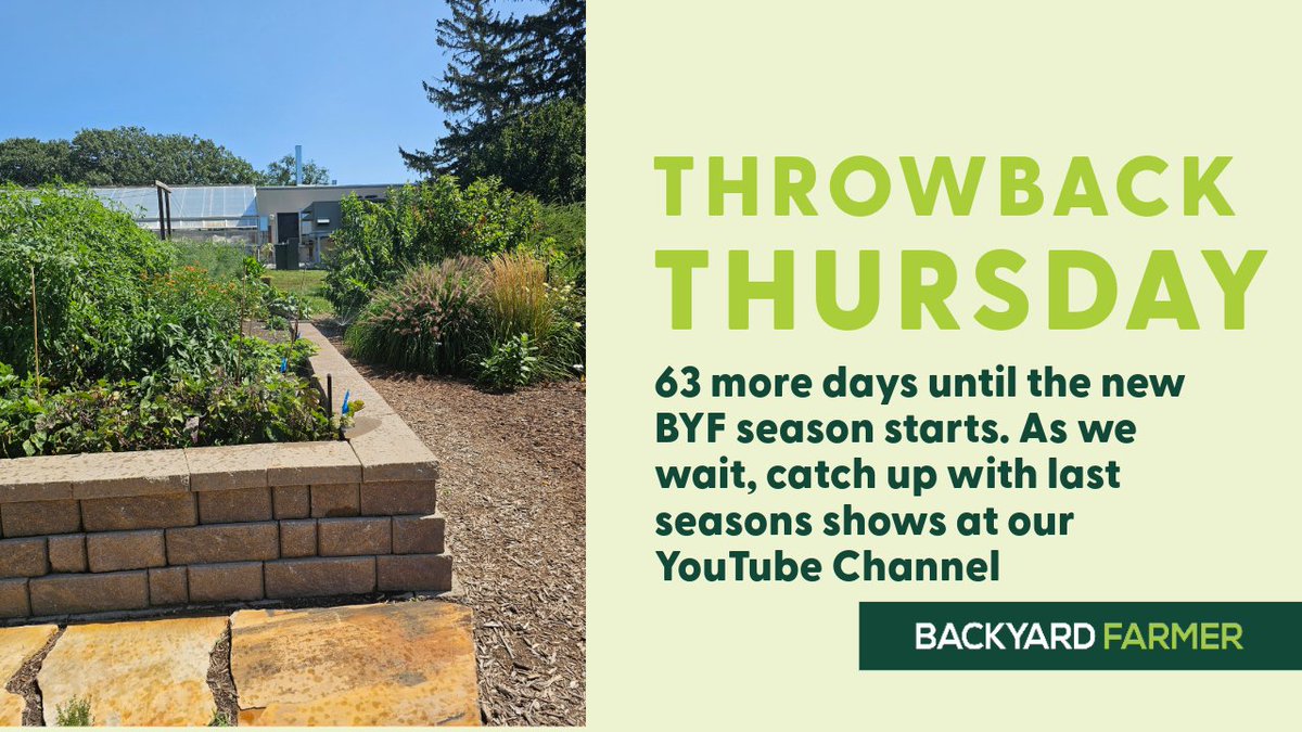#BYF Throw Back Thursday
DIY - Only 63 more days until the first show of the 2025 season
youtu.be/E7269Bw2Lss?si…
Stay connected with <a href="/BYFUNL/">Backyard Farmer</a>  throughout the winter on their YouTube channel 📷
go.unl.edu/byfyoutube
 #NEBEXT #plantsmakepeoplehappy #naturenevercloses #plantgeek